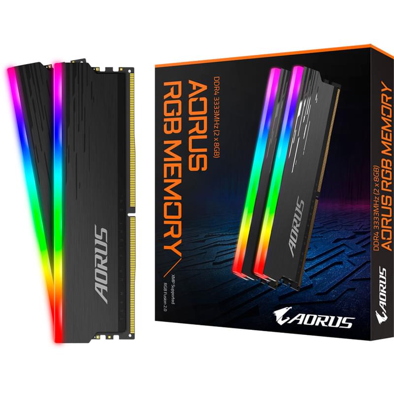 Оперативная память DDR4 DIMM 16GB(8GBx2)/3333MHz Gigabyte AORUS RGB (GP-ARS16G33) - фото #4, Technodom.kz