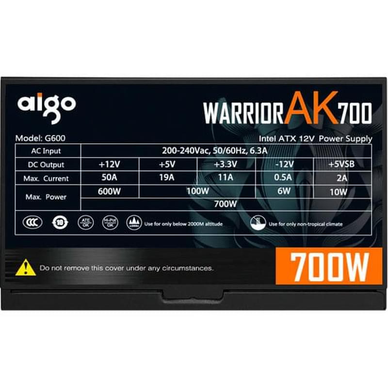Блок питания 700W AIGO G600 ATX 6+2pin, 4+4pin (AK700) - фото #3, Technodom.kz