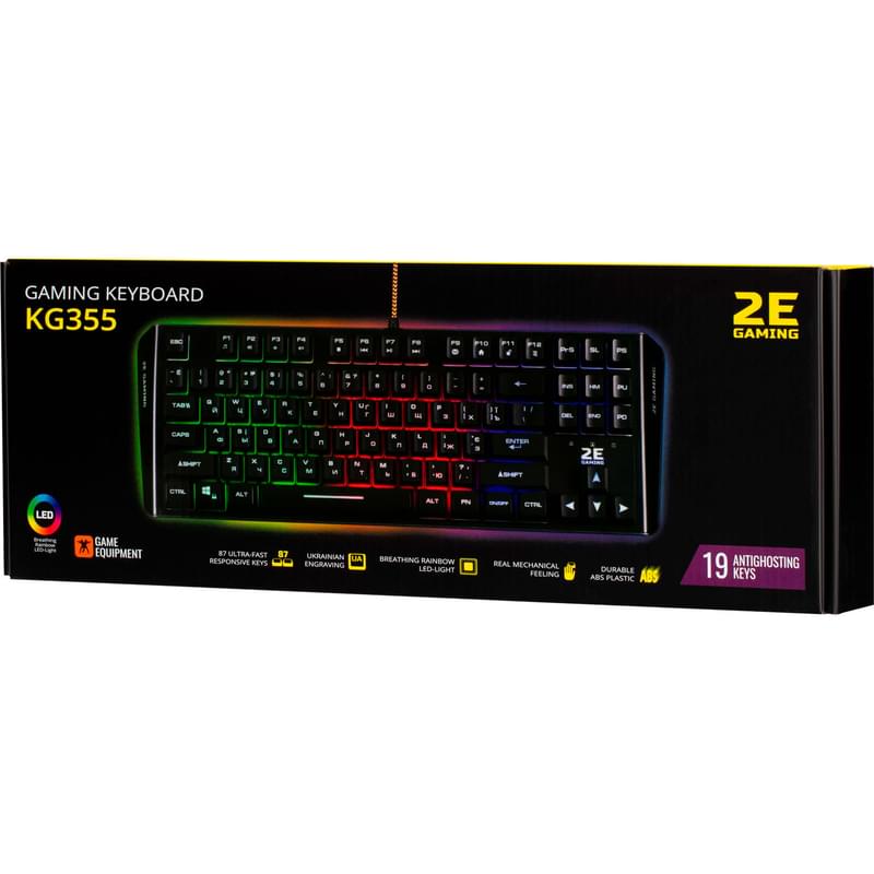 Игровая клавиатура 2E Gaming KG355 TKL, Black (2E-KG355UBK) - фото #5, Technodom.kz