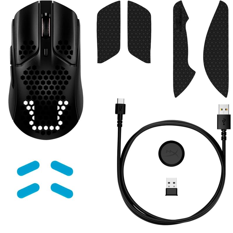 HyperX Pulsefire Haste Wireless Сымсыз ойын тінтуірі, Black (4P5D7AA) - фото #6, Technodom.kz