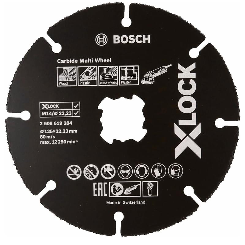 Отрезной диск для УШМ Bosch X-LOCK по дереву 125 мм (2608619284) - фото #0, Technodom.kz