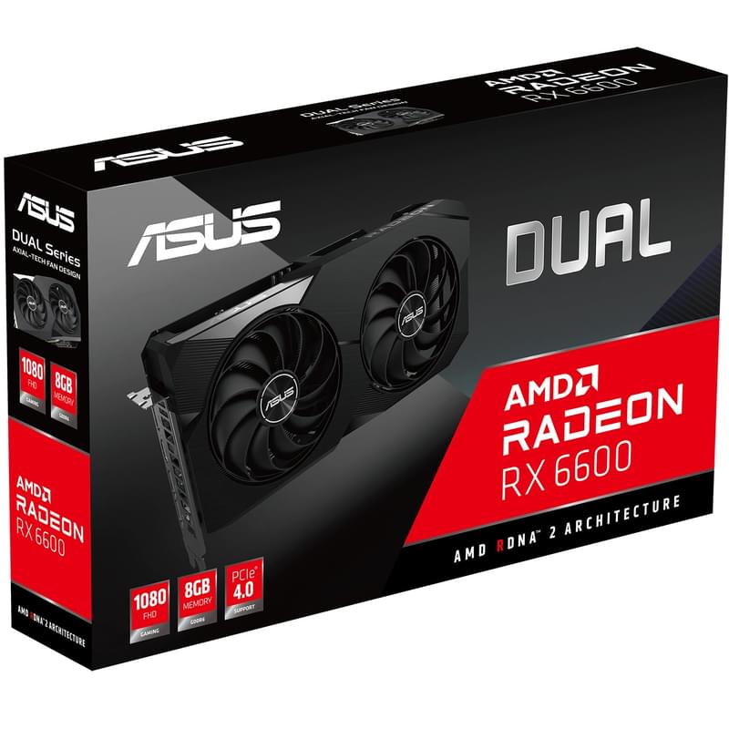 Видеокарта Asus Dual RX 6600 8GB 128bit/G6 (HDMI+3DP)(DUAL-RX6600-8G) - фото #8, Technodom.kz