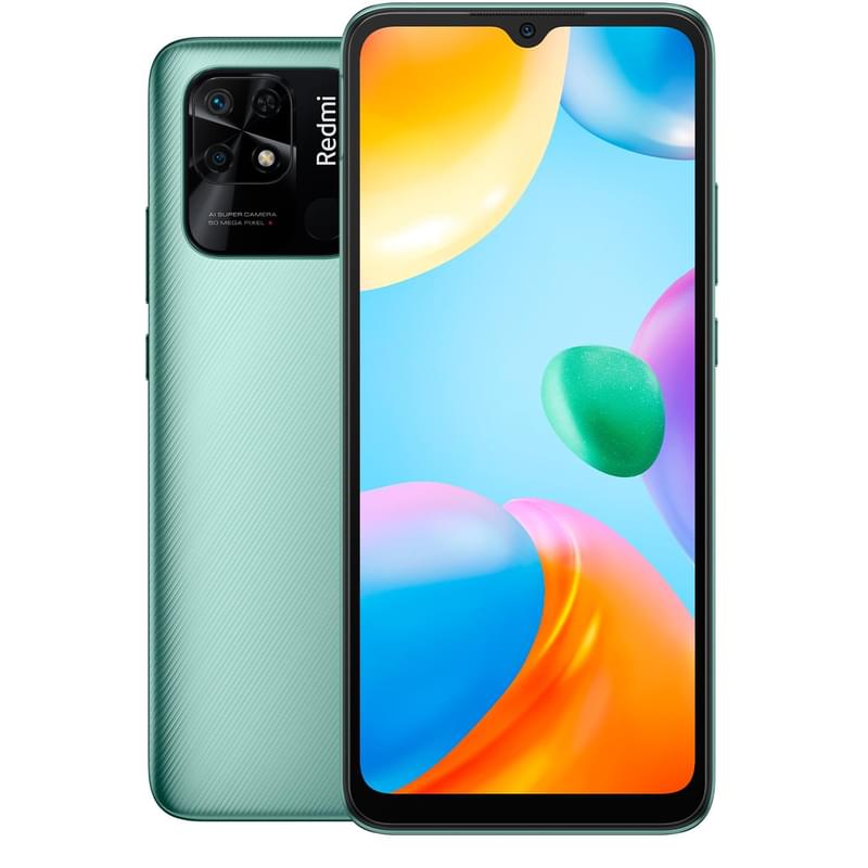 Смартфон Xiaomi Redmi 10C 4/128GB Mint Green - фото #0, Technodom.kz