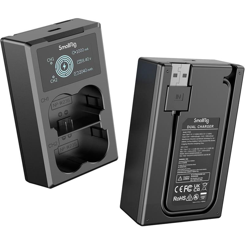 Зарядное устройство и два аккумулятора SmallRig 3822 FUJIFILM NP-W235 - фото #4, Technodom.kz