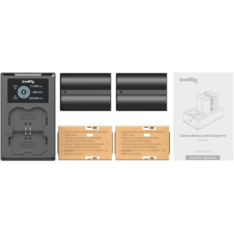 Зарядное устройство и два аккумулятора SmallRig 3822 FUJIFILM NP-W235 - фото #7, Technodom.kz