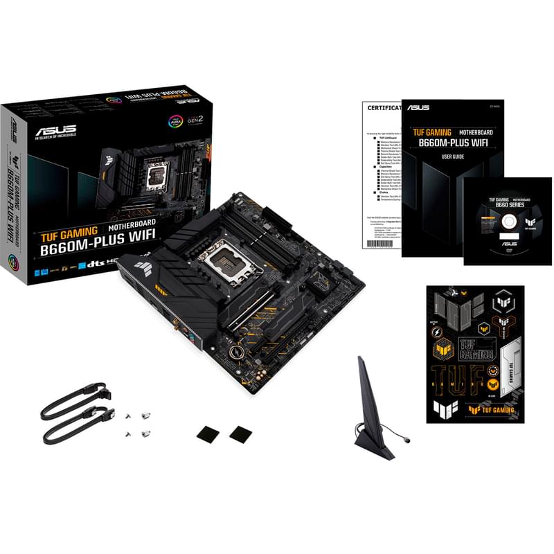 Материнская плата Asus TUF GAMING B660M-PLUS WIFI LGA1700 4DDR5 PCI-E 2x16 1x1 (HDMI+DP) mATX - фото #6, Technodom.kz