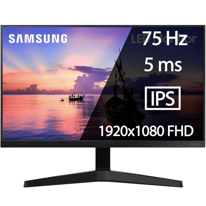 27" Samsung LF27T352FHIXCI Мониторы 1920x1080 16:9 IPS 75ГЦ (HDMI+D-Sub) Black - фото #0, Technodom.kz