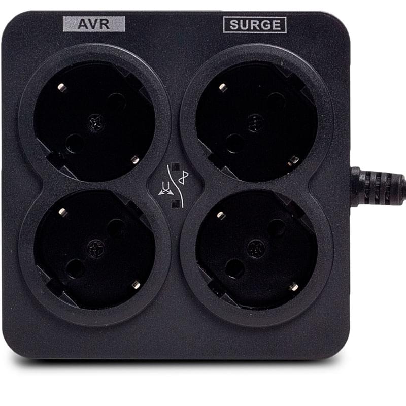 Стабилизатор SVC, 1000VA/500Вт, AVR:176-273В, 3Shuko, Black (AVR-1008-U) - фото #1, Technodom.kz