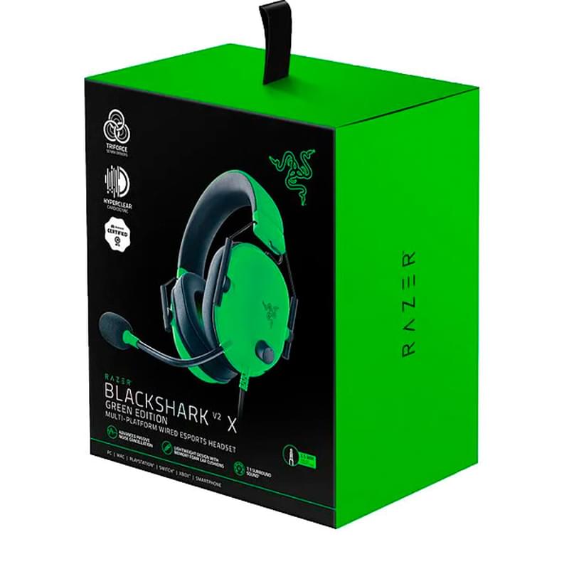 Razer Blackshark V2 X, Green (RZ04-03240600-R3M1) ойын гарнитурасы - фото #4, Technodom.kz