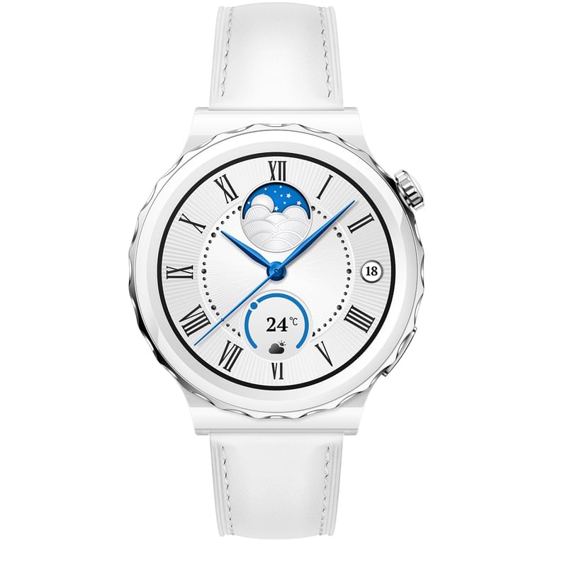 Смарт-часы HUAWEI Watch GT3 Pro (42mm) White Leather Strap - фото #1, Technodom.kz