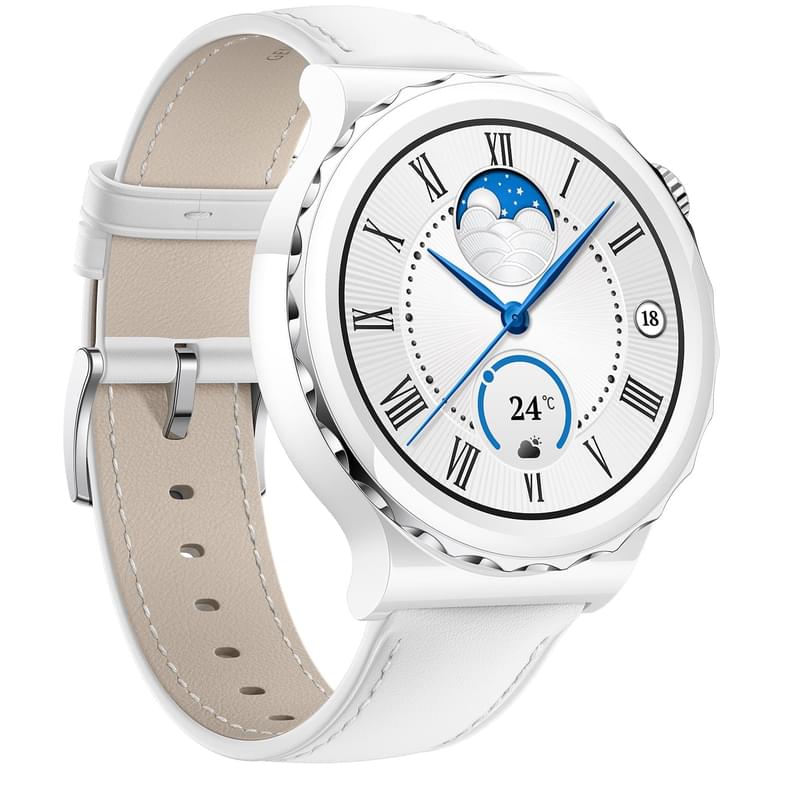 Смарт-часы HUAWEI Watch GT3 Pro (42mm) White Leather Strap - фото #2, Technodom.kz
