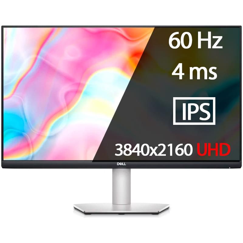 Монитор 27" Dell S2722QC 3840x2160 16:9 IPS 60ГЦ (2HDMI+Type-C) Silver - фото #0, Technodom.kz
