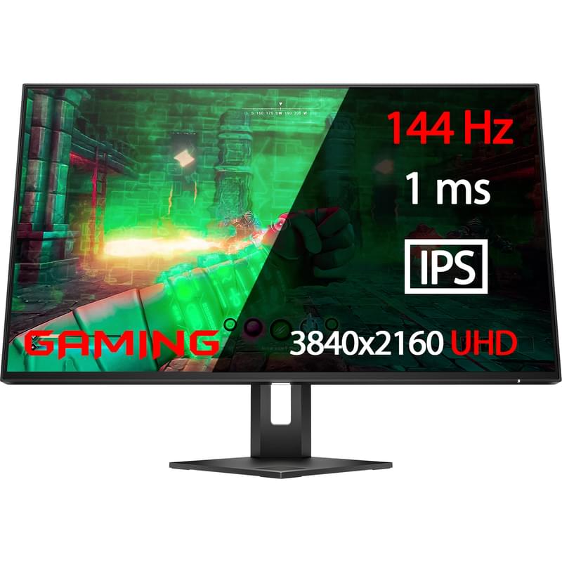 27" HP OMEN 27u 4K 3G6W0AA Ойын мониторы 3840x2160 16:9 IPS 144ГЦ (2HDMI+DP) Black - фото #0, Technodom.kz