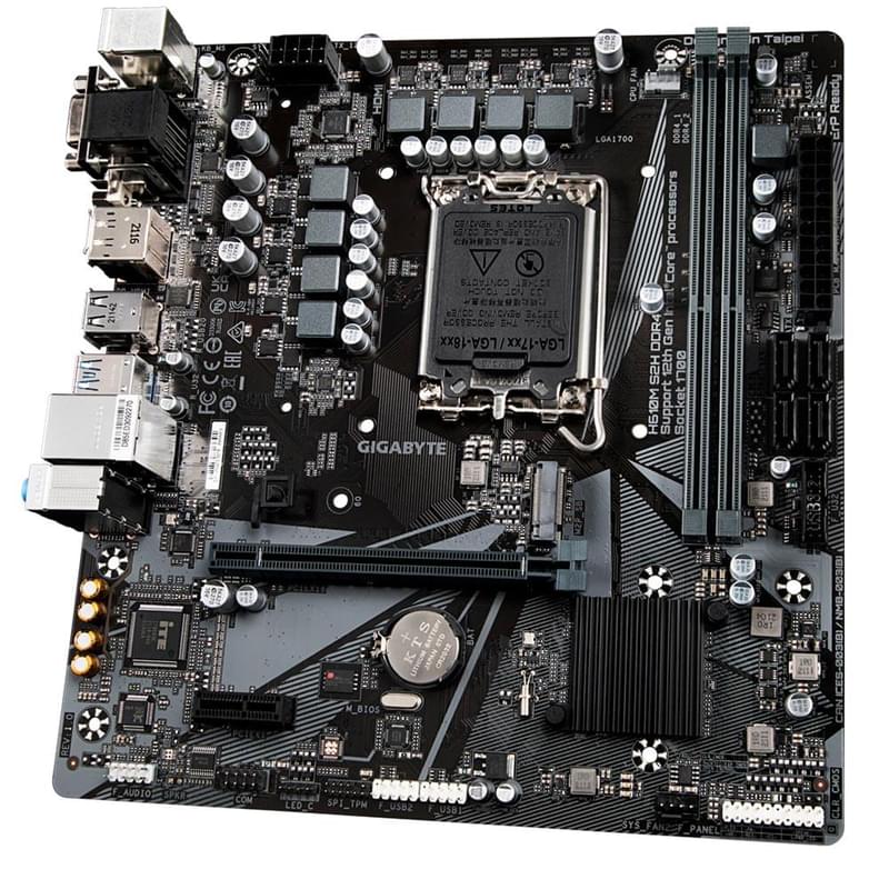 Gigabyte H610M S2H Жүйелік тақшасы DDR4 LGA1700 2DDR4 PCI-E 1x16 1x1 (VGA+HDMI+DP) mATX - фото #2, Technodom.kz