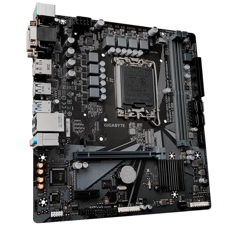 Gigabyte H610M S2H Жүйелік тақшасы DDR4 LGA1700 2DDR4 PCI-E 1x16 1x1 (VGA+HDMI+DP) mATX - фото #1, Technodom.kz