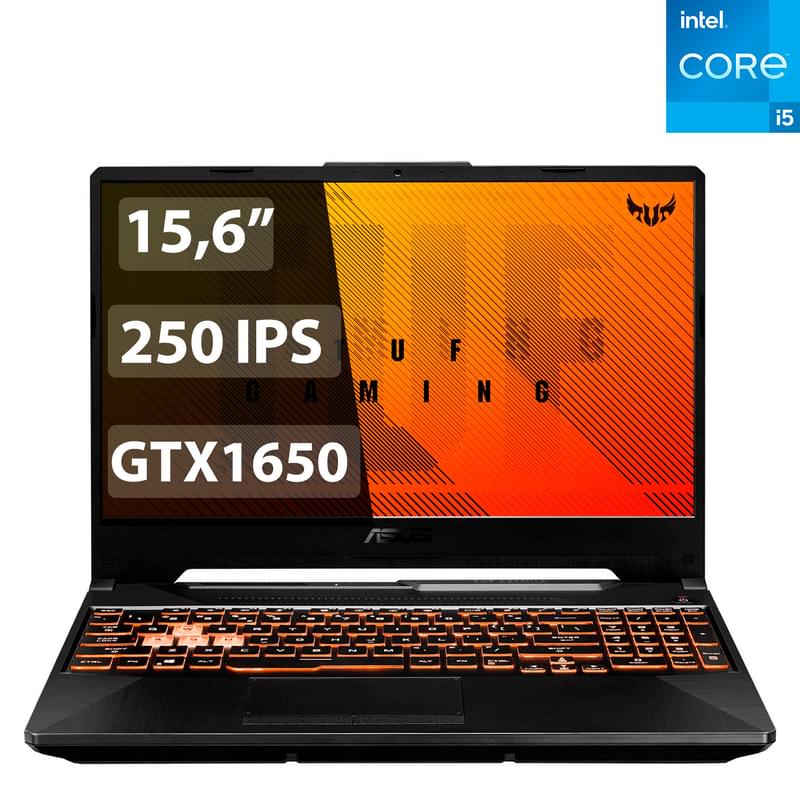 Игровой ноутбук Asus TUF Gaming F15 i5 10300H / 16ГБ / 512SSD / GTX1650 4ГБ / 15.6 / DOS / (FX506LHB-HN324) - фото #0, Technodom.kz