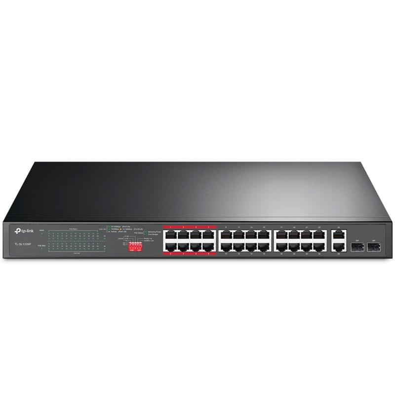 Настольный коммутатор, Tp-Link TL-SL1226P, 24 порта  PoE+ 10/100 Mbps (TL-SL1226P) - фото #0, Technodom.kz