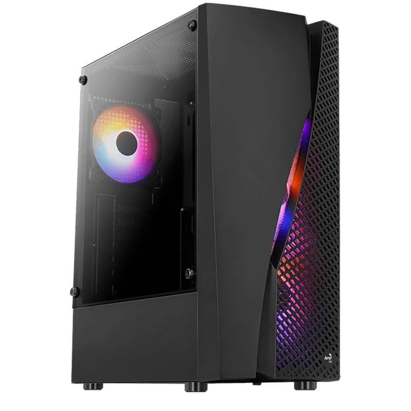 Aerocool Wave MidTower кейсі, window, Black ATX (Wave-G-BK-v2) - фото #1, Technodom.kz