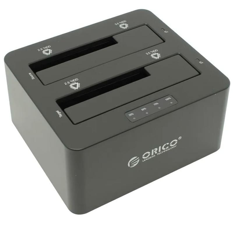 ORICO USB 3.0 2xHDD BLACK (6629US3-C-V1-EU-BK-BP) Қатты дискіге арналған док-станциясы - фото #1, Technodom.kz