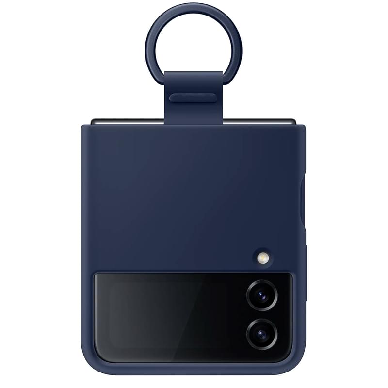Чехол для Samsung Galaxy Z FLip4 Silicone Cover with Ring, Navy (EF-PF721TNEGRU) - фото #0, Technodom.kz