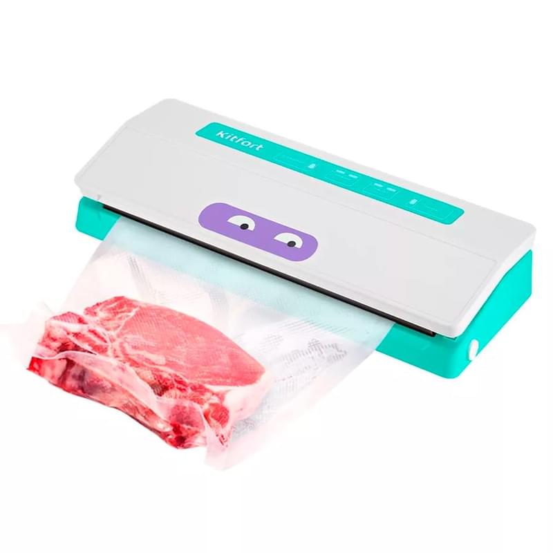 Вакуумный упаковщик Kitfort KT-1523-3 бело-бирюзовый - фото #0, Technodom.kz Вакуумный упаковщик Kitfort KT-1523-3 бело-бирюзовый - фото #0, Technodom.kz