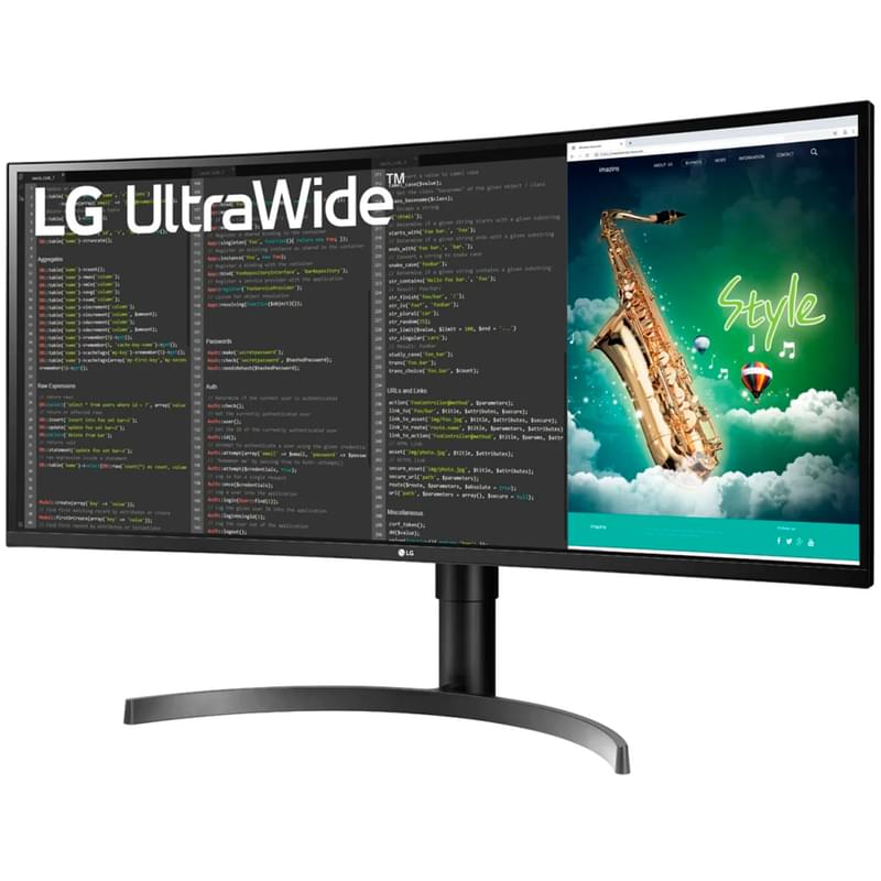 Монитор 35 LG 35WN75C-B 3440х1440 21:9 VA 100ГЦ (2HDMI+DP+Type-C) Black - фото #1, Technodom.kz