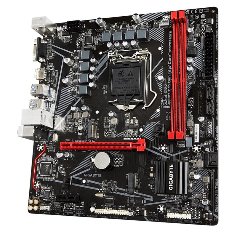 Материнская плата Gigabyte B560M H LGA1200 2DDR4 PCI-E 1x16 1x1 (HDMI+VGA) mATX - фото #2, Technodom.kz