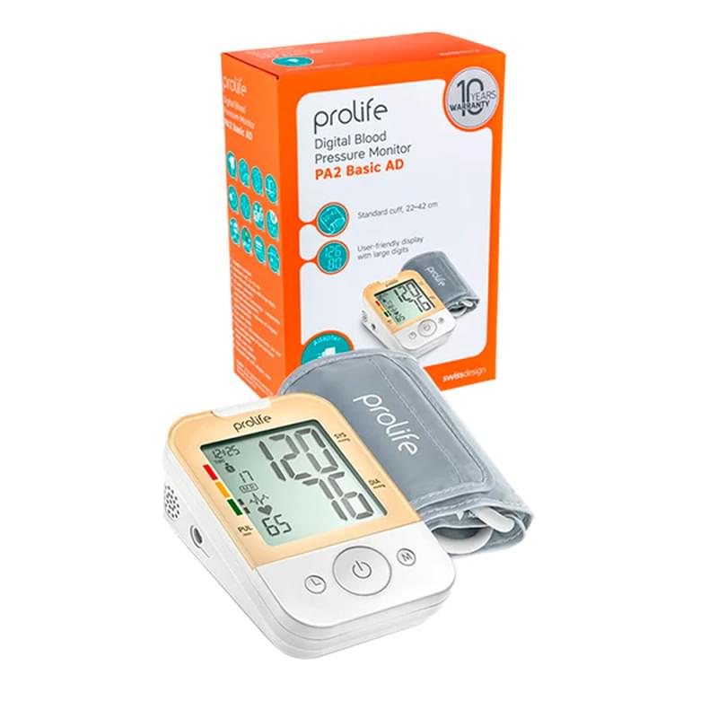 Тонометр автоматический Prolife PA2 Basic AD (манжета 22-42 см, адаптер) - фото #1, Technodom.kz