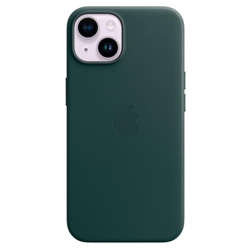 Чехол для iPhone 14, Leather Case with MagSafe, Forest Green (MPP53ZM/A) - фото #1, Technodom.kz