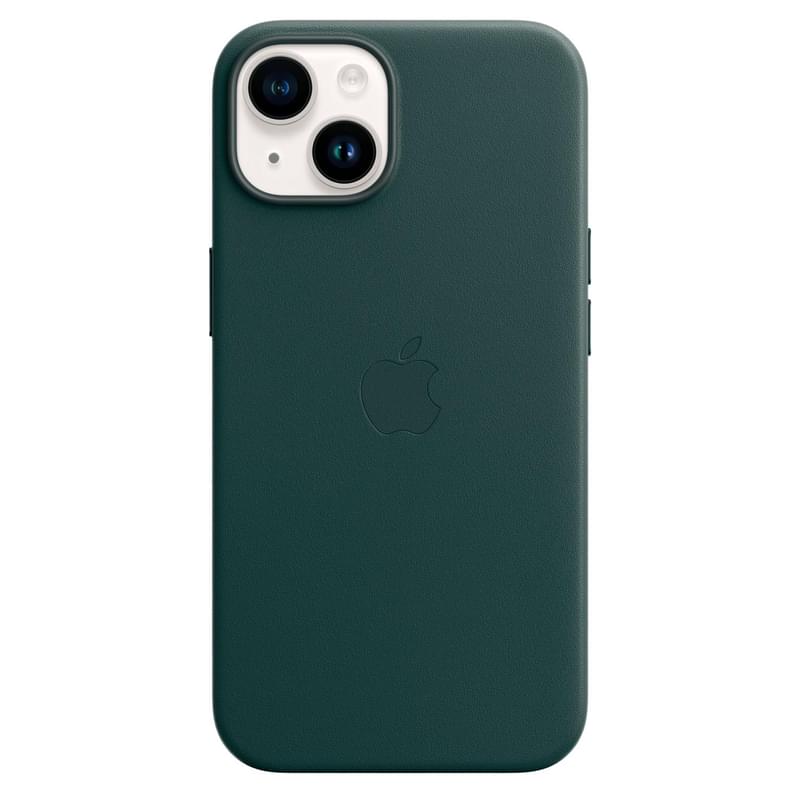 Чехол для iPhone 14, Leather Case with MagSafe, Forest Green (MPP53ZM/A) - фото #3, Technodom.kz