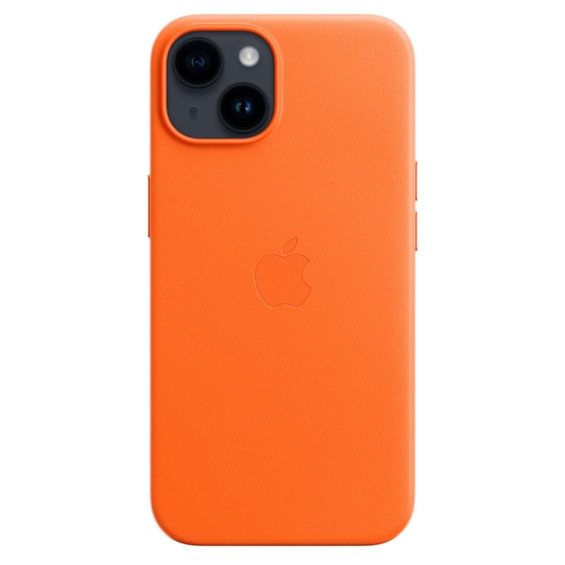 Чехол для iPhone 14, Leather Case with MagSafe, Orange (MPP83ZM/A) - фото #2, Technodom.kz