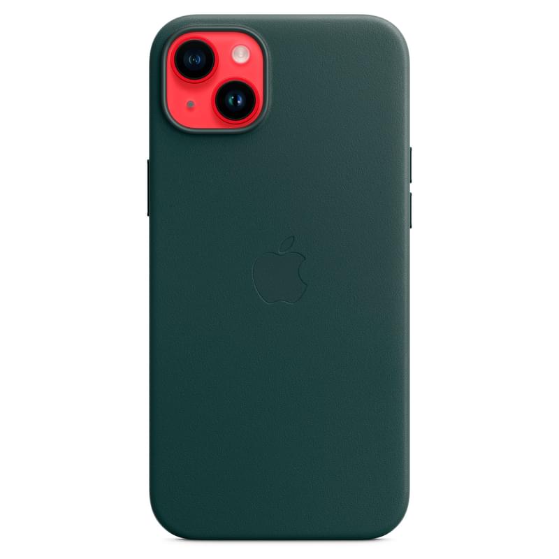 Чехол для iPhone 14 Plus, Leather Case with MagSafe, Forest Green (MPPA3ZM/A) - фото #3, Technodom.kz