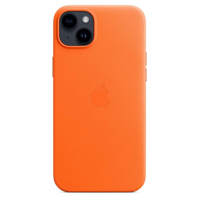 Чехол для iPhone 14 Plus, Leather Case with MagSafe, Orange (MPPF3ZM/A) - фото #1, Technodom.kz