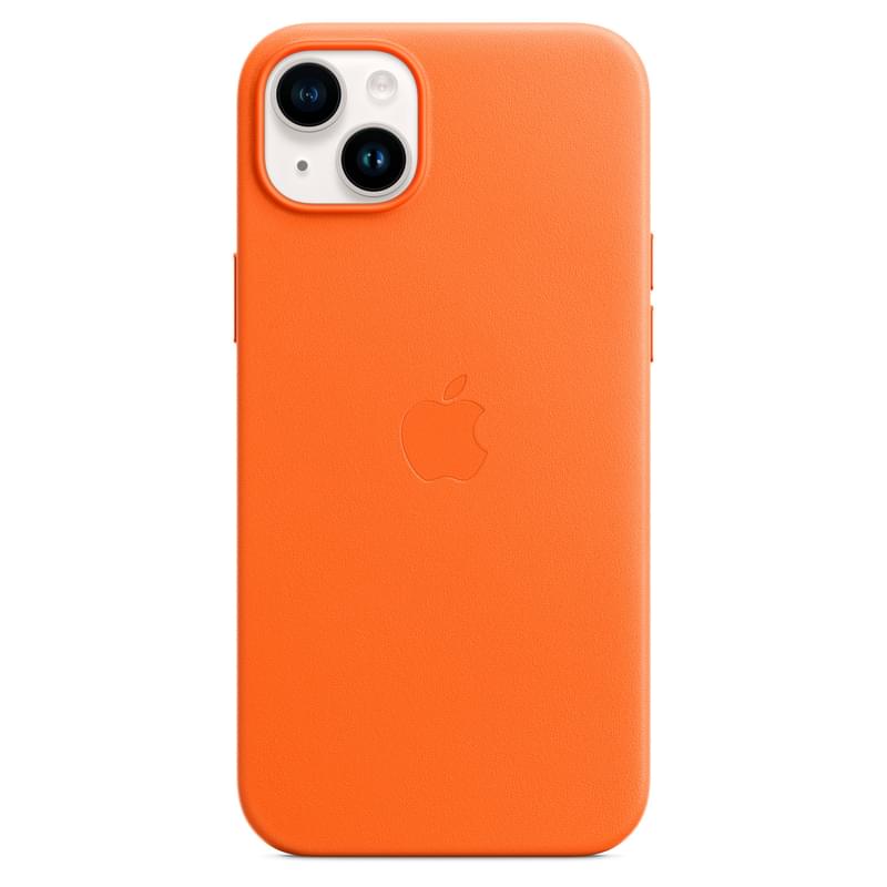 Чехол для iPhone 14 Plus, Leather Case with MagSafe, Orange (MPPF3ZM/A) - фото #4, Technodom.kz