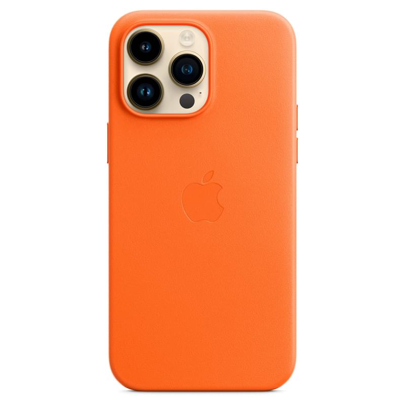Чехол для iPhone 14 Pro Max, Leather Case with MagSafe, Orange (MPPR3ZM/A) - фото #1, Technodom.kz
