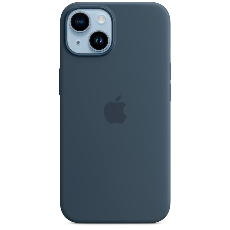 Чехол для iPhone 14, Silicone Case with MagSafe, Storm Blue (MPRV3ZM/A) - фото #0, Technodom.kz