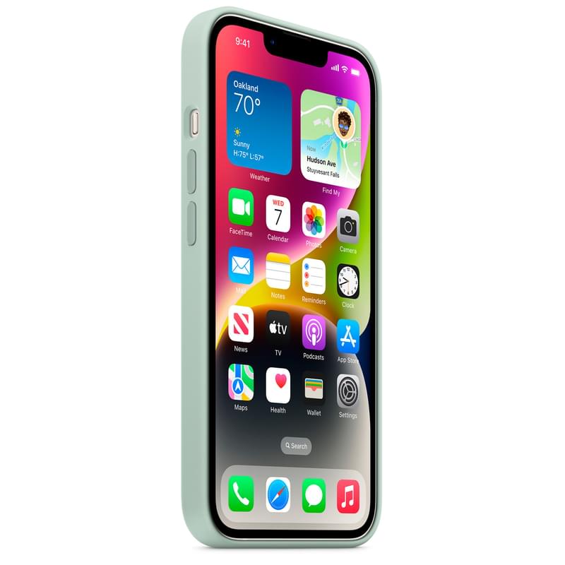 Чехол для iPhone 14, Silicone Case with MagSafe, Succulent (MPT13ZM/A) - фото #6, Technodom.kz