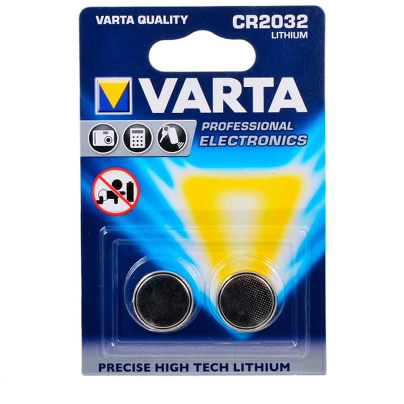 Varta Electronics 3V-230mAh CR2032 (0014-6032-101-402) Батареясы 2 дн - фото #0, Technodom.kz