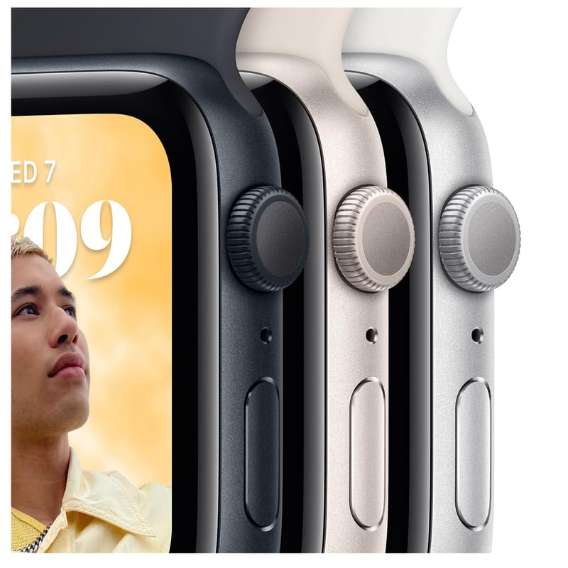 Смарт-часы Apple Watch SE 2022, 40mm Starlight Aluminium Case with Starlight Sport Band (MNJP3GK/A) - фото #2, Technodom.kz