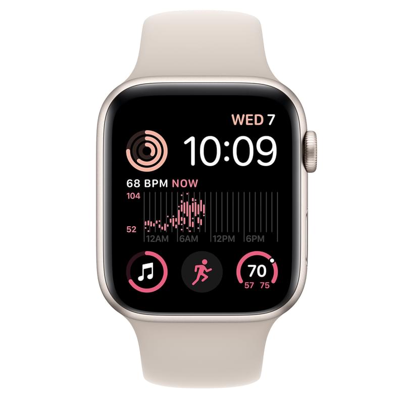Смарт-часы Apple Watch SE 2022, 44mm Starlight Aluminium Case with Starlight Sport Band (MNJX3GK/A) - фото #1, Technodom.kz