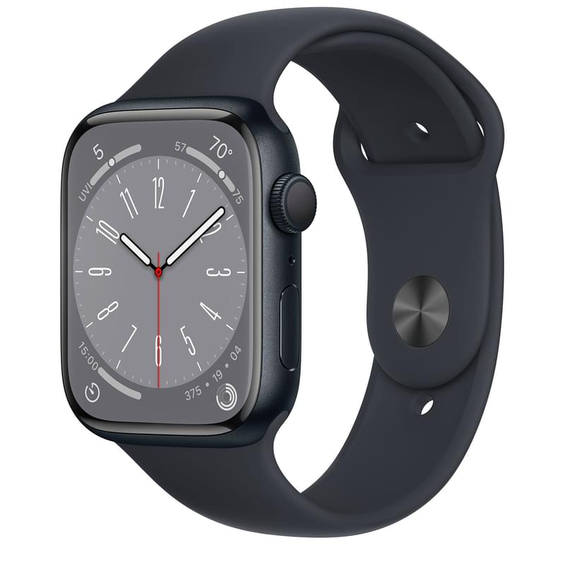 Смарт-часы Apple Watch Series 8, 45mm Midnight Aluminium Case with Midnight Sport Band (MNP13GK/A) - фото #0, Technodom.kz