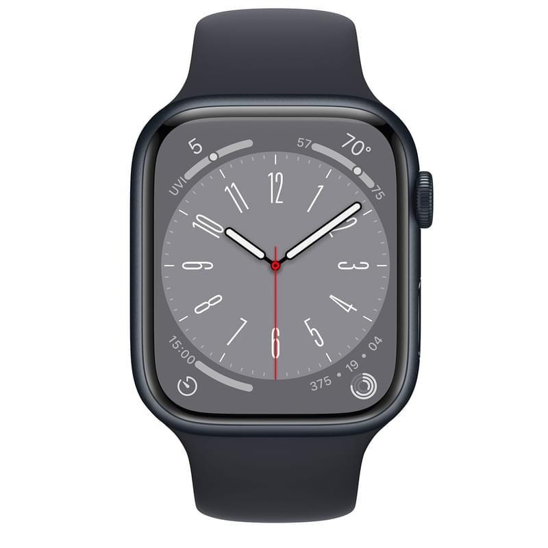 Смарт-часы Apple Watch Series 8, 45mm Midnight Aluminium Case with Midnight Sport Band (MNP13GK/A) - фото #1, Technodom.kz