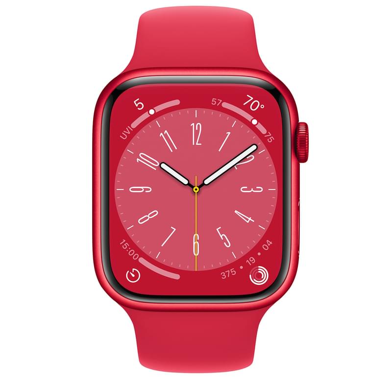 Смарт-часы Apple Watch Series 8, 45mm (PRODUCT)RED Aluminium Case with Sport Band (MNP43GK/A) - фото #1, Technodom.kz