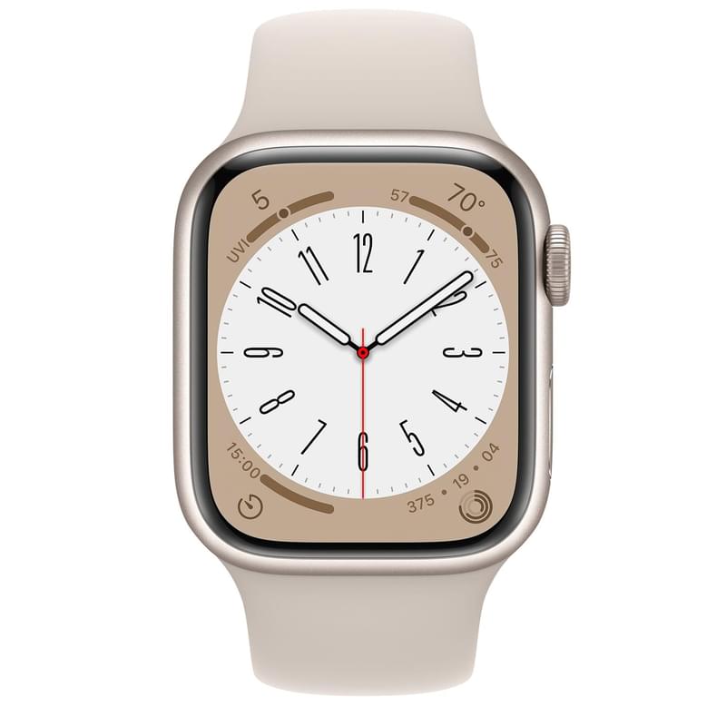 Смарт-часы Apple Watch Series 8, 41mm Starlight Aluminium Case with Starlight Sport Band (MNP63GK/A) - фото #1, Technodom.kz