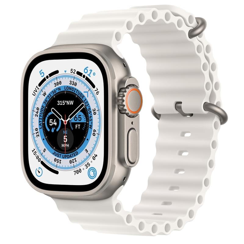 Смарт-часы Apple Watch Ultra, 49mm Titanium Case with White Ocean Band (MNHF3GK/A) - фото #0, Technodom.kz