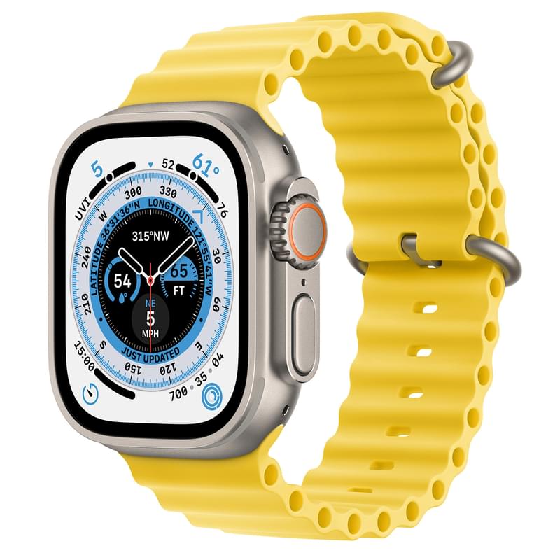 Смарт-часы Apple Watch Ultra, 49mm Titanium Case with Yellow Ocean Band (MNHG3GK/A) - фото #0, Technodom.kz