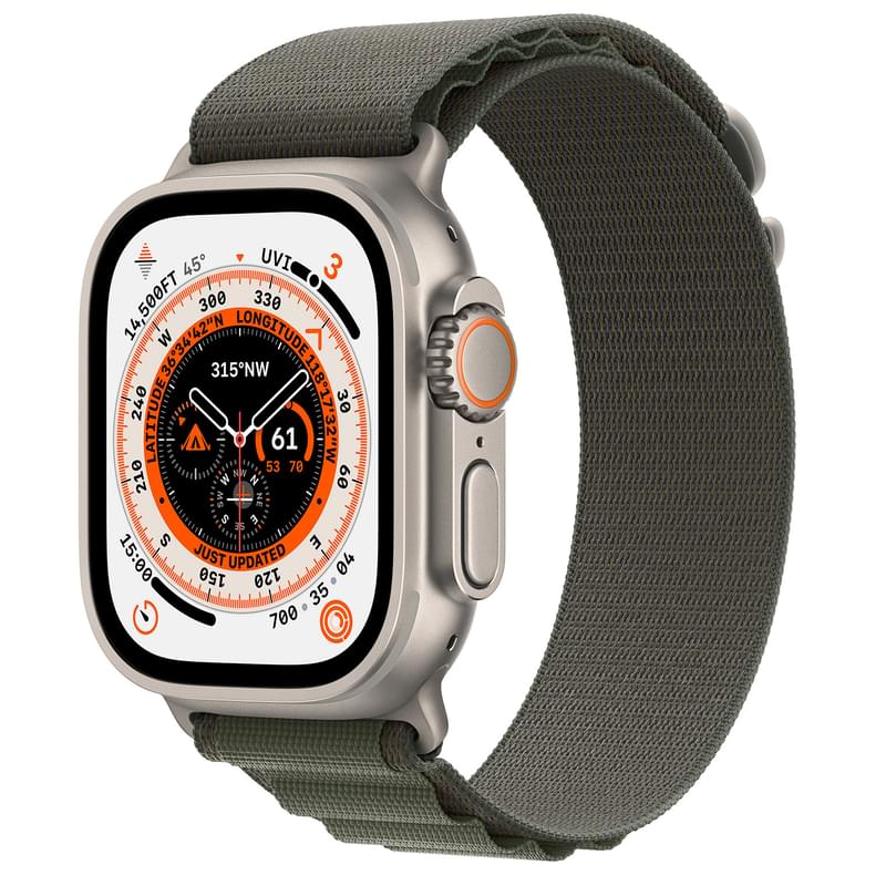 Смарт-часы Apple Watch Ultra, 49mm Titanium Case with Green Alpine Loop - Small (MNHJ3GK/A) - фото #0, Technodom.kz