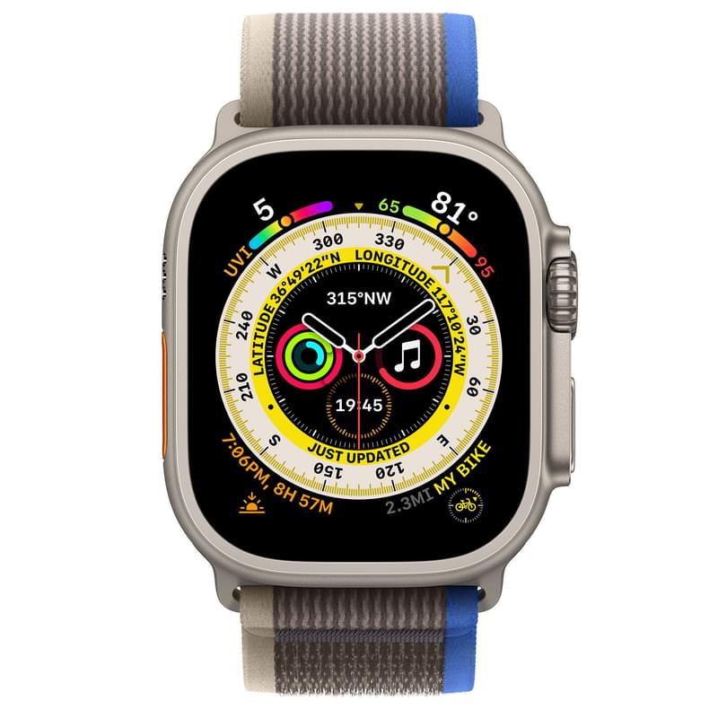 Смарт-часы Apple Watch Ultra, 49mm Titanium Case with Blue/Gray Trail Loop - S/M (MNHL3GK/A) - фото #1, Technodom.kz