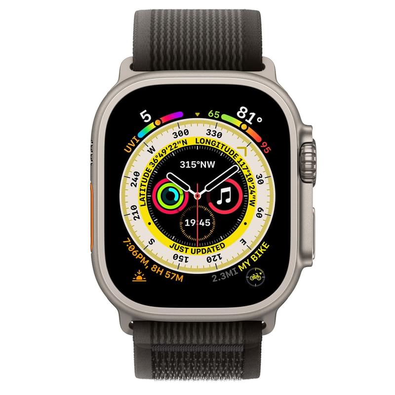 Смарт-часы Apple Watch Ultra, 49mm Titanium Case with Black/Gray Trail Loop - S/M (MQFW3GK/A) - фото #1, Technodom.kz