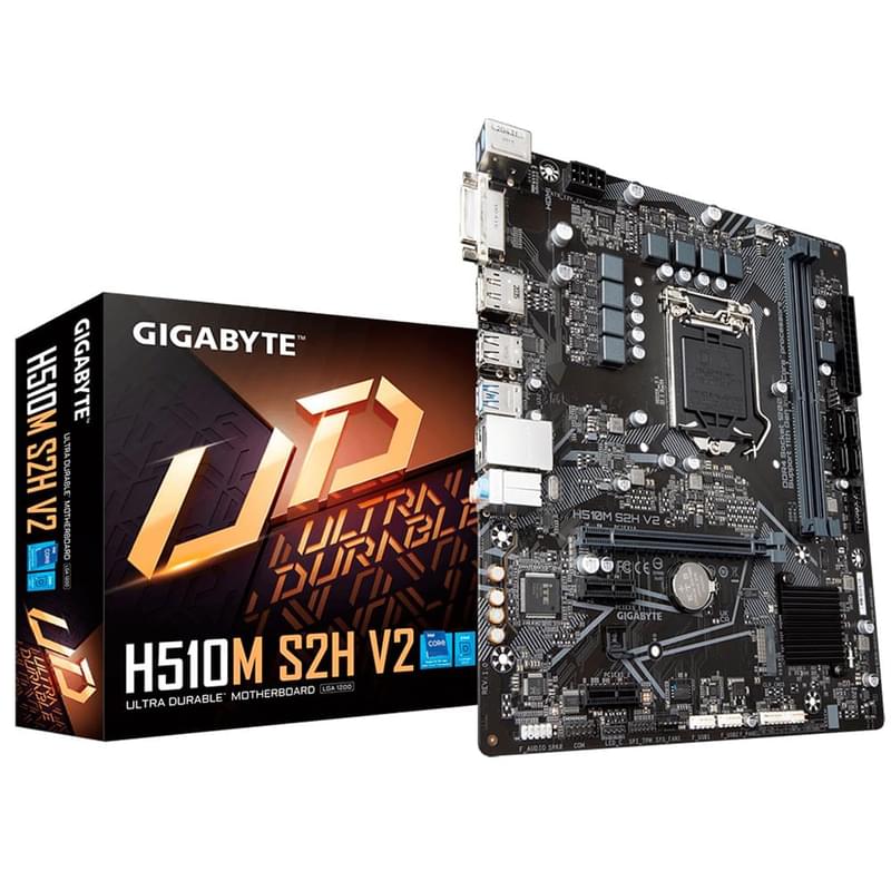 Материнская плата Gigabyte H510M-S2H V2 LGA1200 2DDR4 PCI-E 1x16 2x1 (HDMI+VGA+DP) mATX - фото #4, Technodom.kz